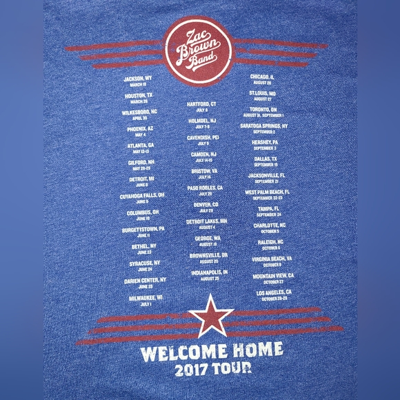 Zac Brown Band 2017 Coming Home Tour Tee - Picture 7 of 8